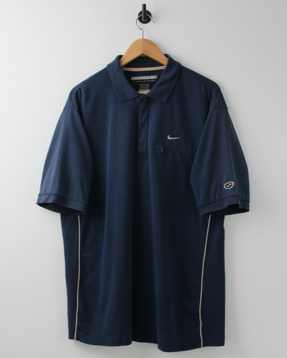 90s Nike Tiger Woods Yin Yang Navy Polo (XL)