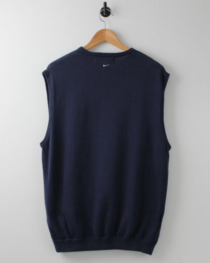 00s Nike Navy & White Stripe Sweater Vest (M)