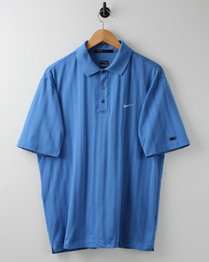 00s Nike Tiger Woods Blue Textured Pattern (M)