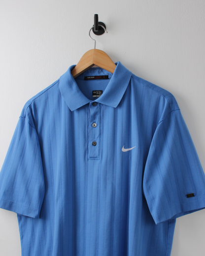 00s Nike Tiger Woods Blue Textured Pattern (M)