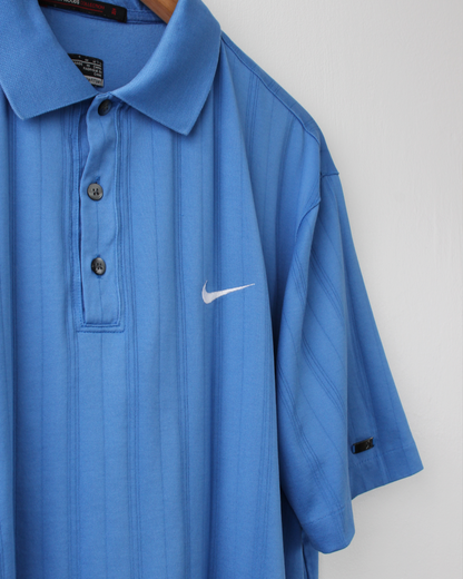 00s Nike Tiger Woods Blue Textured Pattern (M)