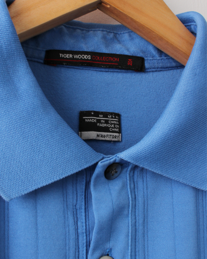 00s Nike Tiger Woods Blue Textured Pattern (M)