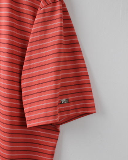 00s Nike Tiger Woods Peach Striped Polo (XL)