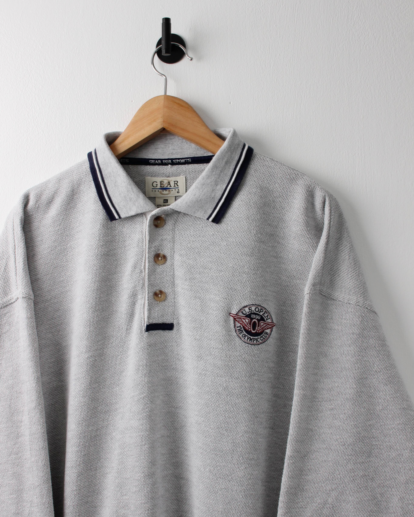 ‘99 US Open The Olympic Club Grey Long Sleeve Polo (M)