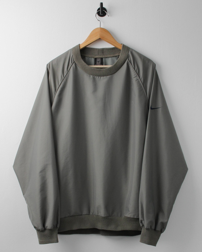 00s Nike Olive Green Crewneck Windbreaker (M)