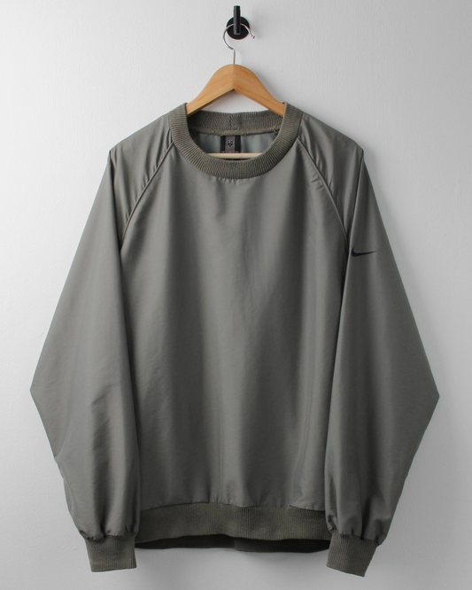 00s Nike Olive Green Crewneck Windbreaker (M)