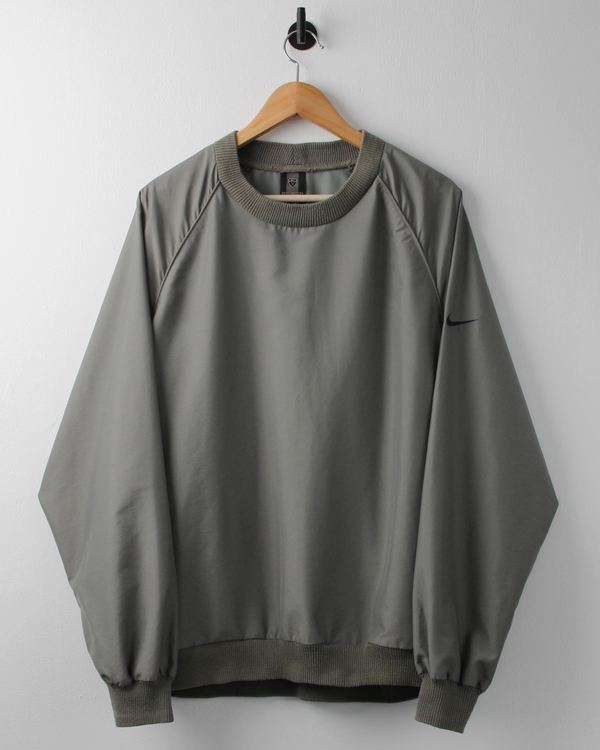 00s Nike Olive Green Crewneck Windbreaker (M)