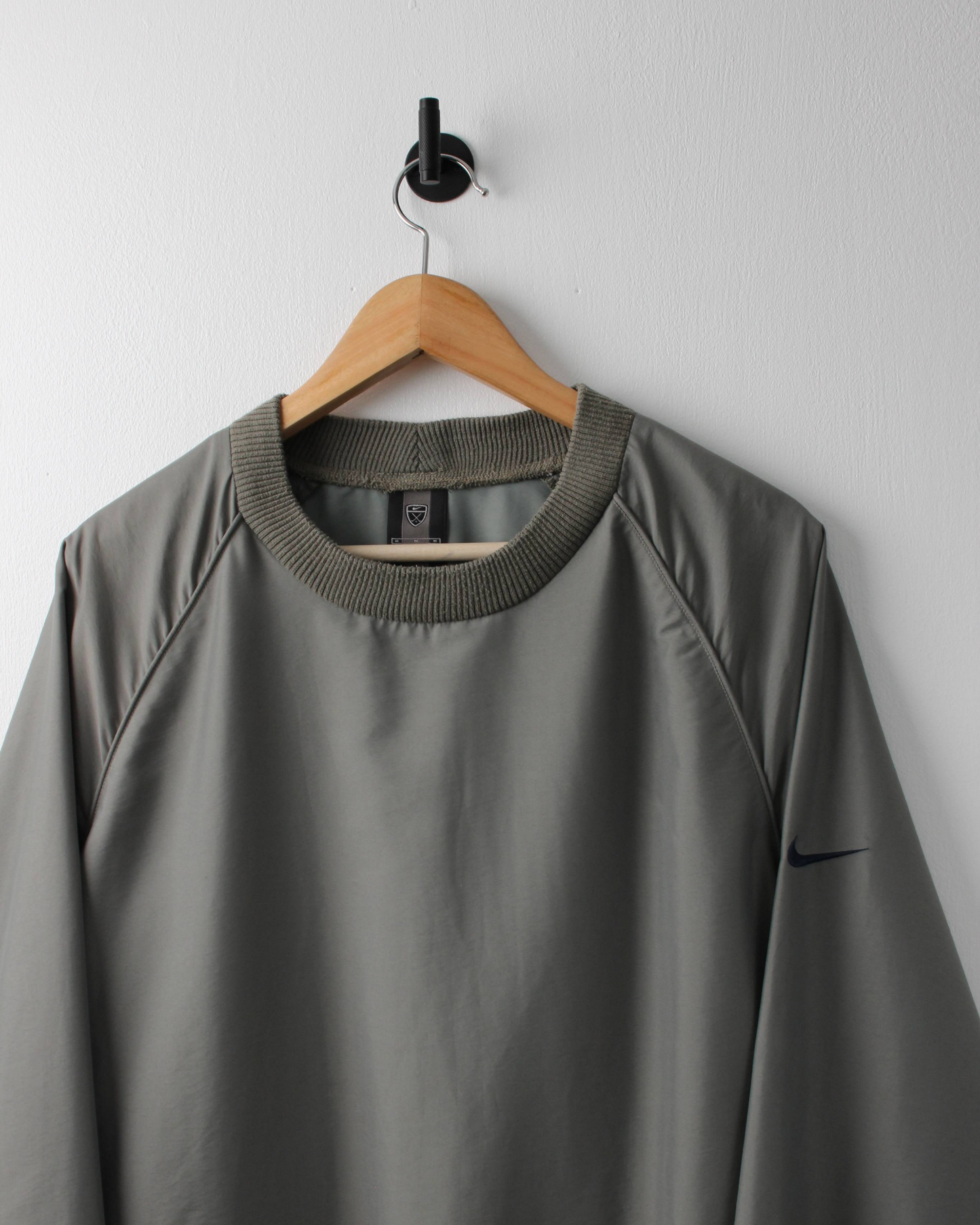 00s Nike Olive Green Crewneck Windbreaker (M)