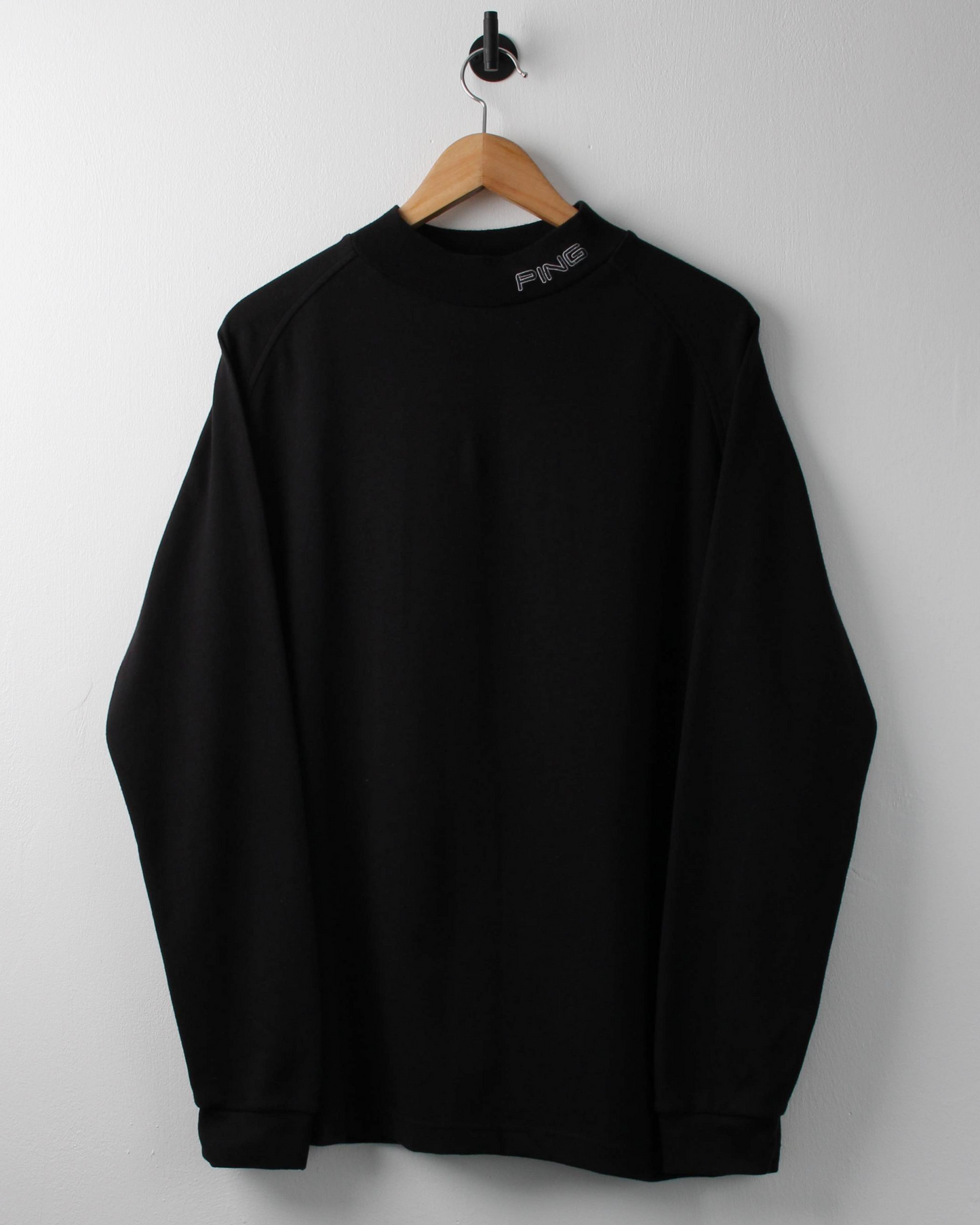 00s Ping Black Long Sleeve Mock Neck (M)