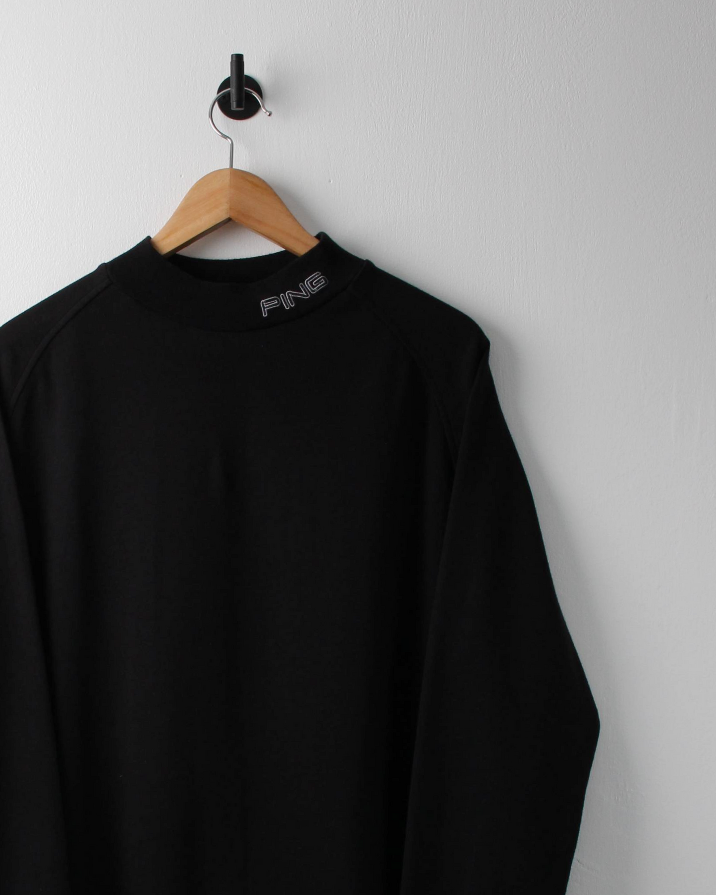 00s Ping Black Long Sleeve Mock Neck (M)