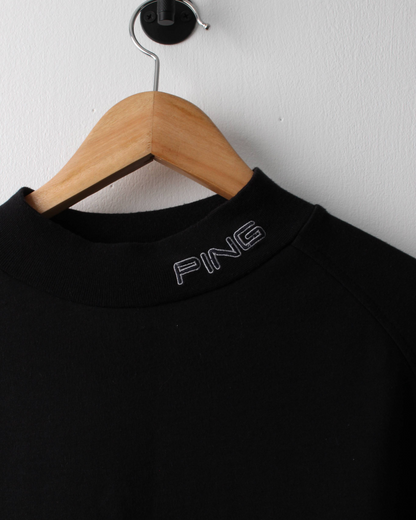 00s Ping Black Long Sleeve Mock Neck (M)