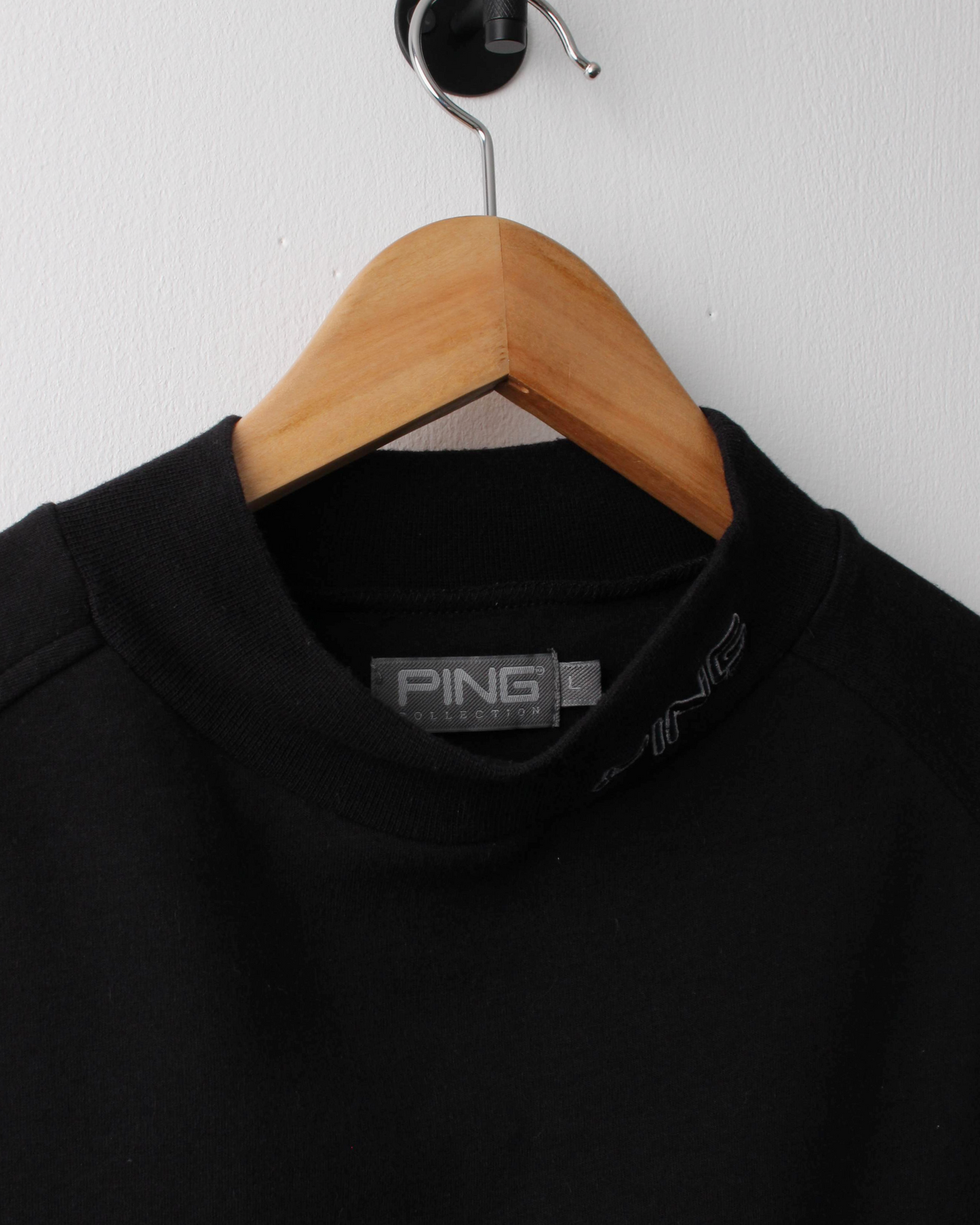 00s Ping Black Long Sleeve Mock Neck (M)