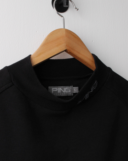 00s Ping Black Long Sleeve Mock Neck (M)