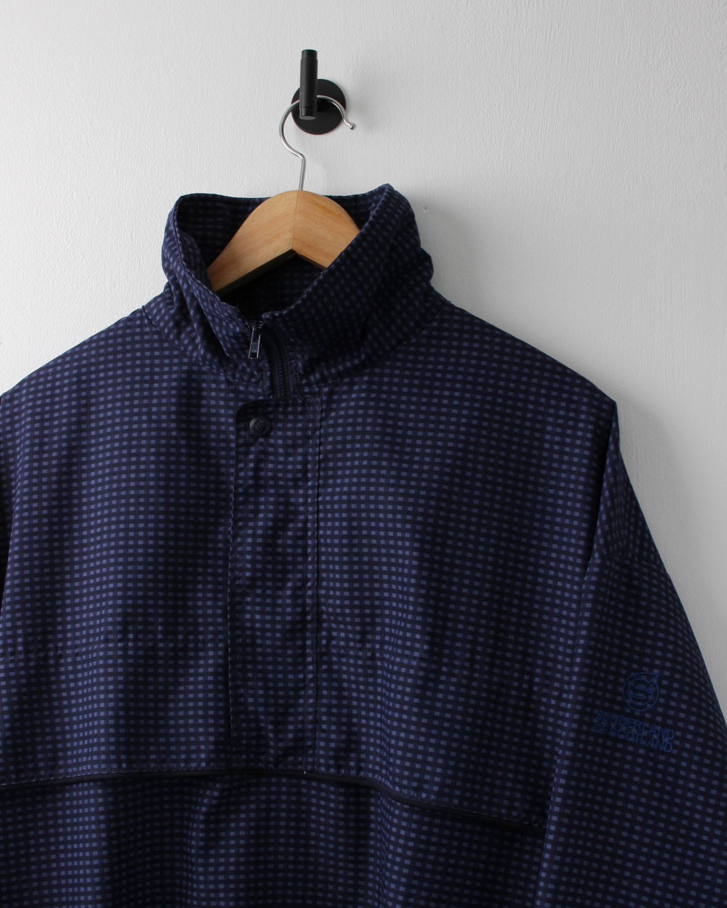 90s Sunderland Of Scotland Navy Micro Pattern Jacket (XL)