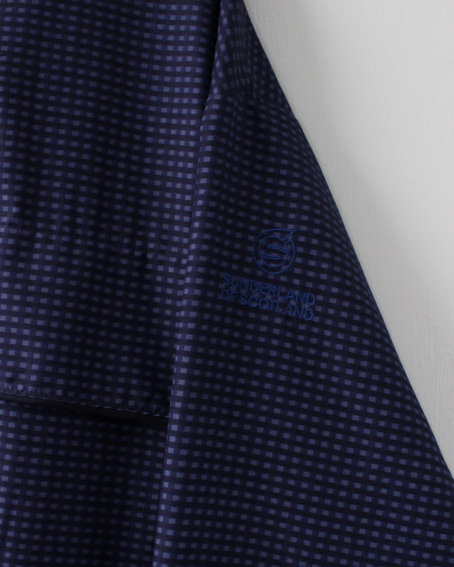 90s Sunderland Of Scotland Navy Micro Pattern Jacket (XL)