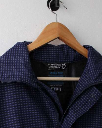 90s Sunderland Of Scotland Navy Micro Pattern Jacket (XL)