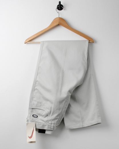 90s Nike Yin Yang Cream Baggy Fit Trousers with Tags (30W 32L)