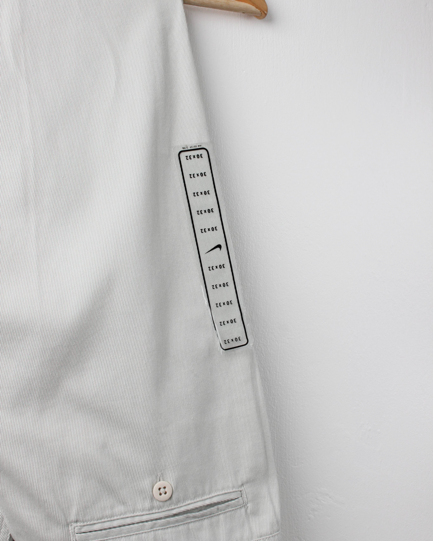 90s Nike Yin Yang Cream Baggy Fit Trousers with Tags (30W 32L)