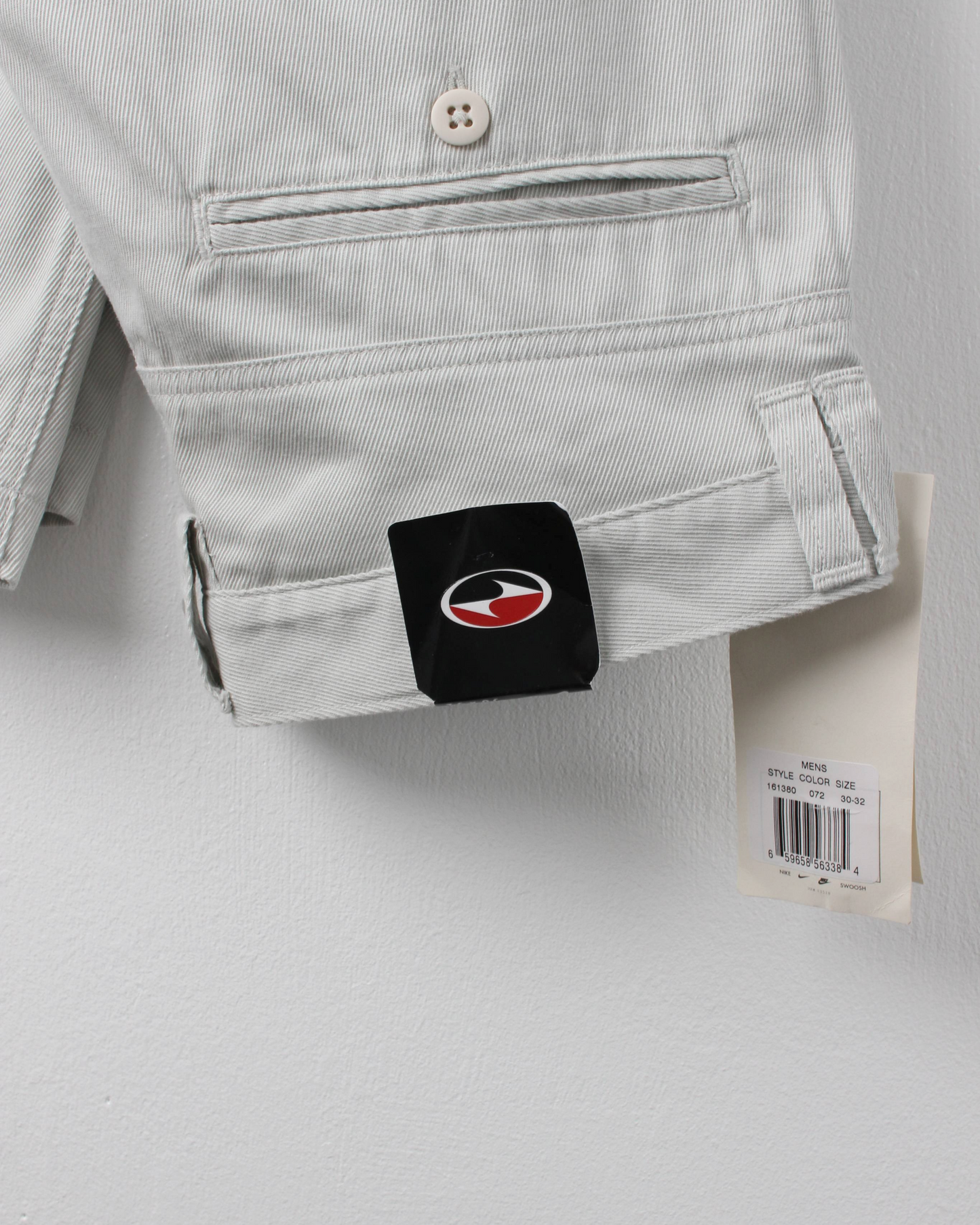 90s Nike Yin Yang Cream Baggy Fit Trousers with Tags (30W 32L)