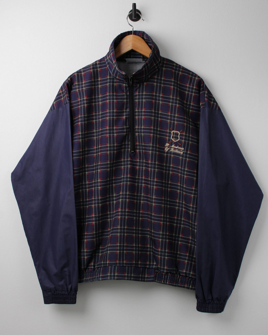 90s St Andrews Of Scotland Tartan Plaid Quarterzip Windbreaker (S/M)