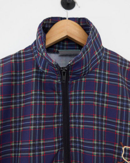 90s St Andrews Of Scotland Tartan Plaid Quarterzip Windbreaker (S/M)