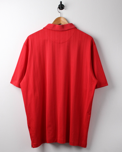 00s Nike Tiger Woods Red Textured Polo (L)
