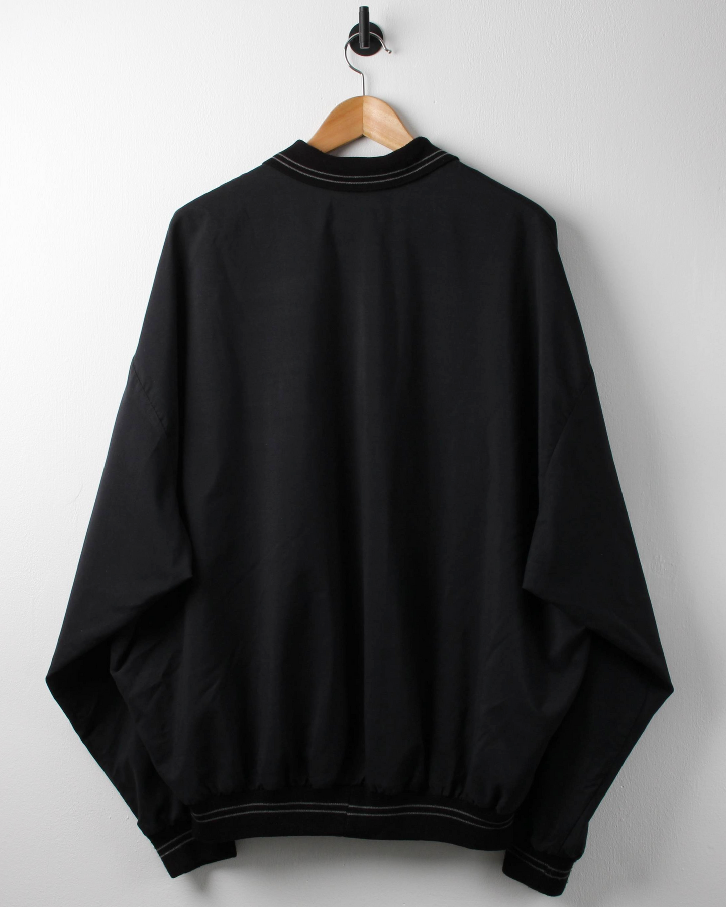90s Sunderland Of Scotland Black Quarter Zip Collared Windbreaker (L)