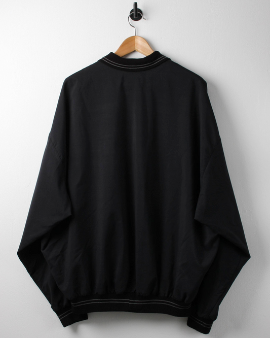 90s Sunderland Of Scotland Black Quarter Zip Collared Windbreaker (L)