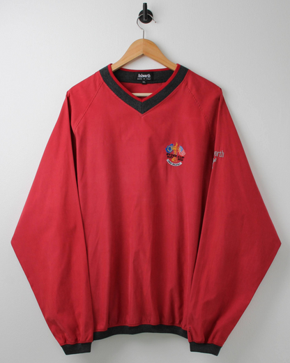 2001 Ryder Cup Ashworth Red V-Neck Windbreaker (L)