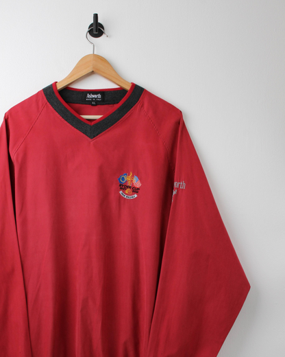 2001 Ryder Cup Ashworth Red V-Neck Windbreaker (L)