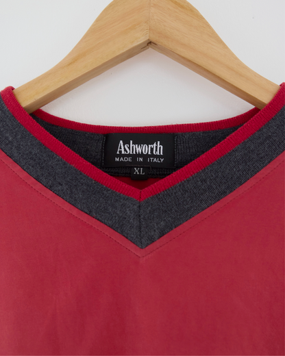 2001 Ryder Cup Ashworth Red V-Neck Windbreaker (L)