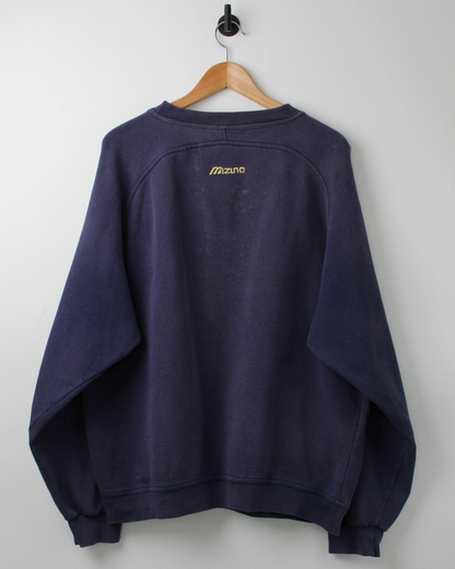 00s Mizuno Blue & Yellow Graphic Crewneck Sweatshirt (L)