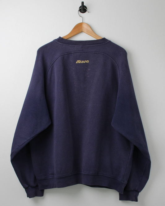 00s Mizuno Blue & Yellow Graphic Crewneck Sweatshirt (L)