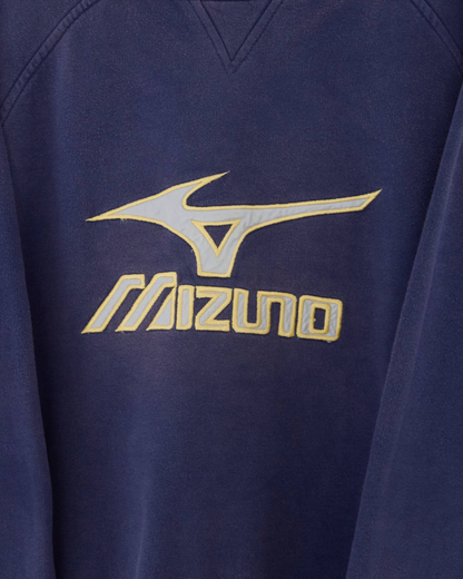 00s Mizuno Blue & Yellow Graphic Crewneck Sweatshirt (L)