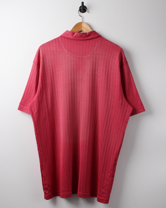 00s Nike Tiger Woods Light Red Textured Polo (XL)