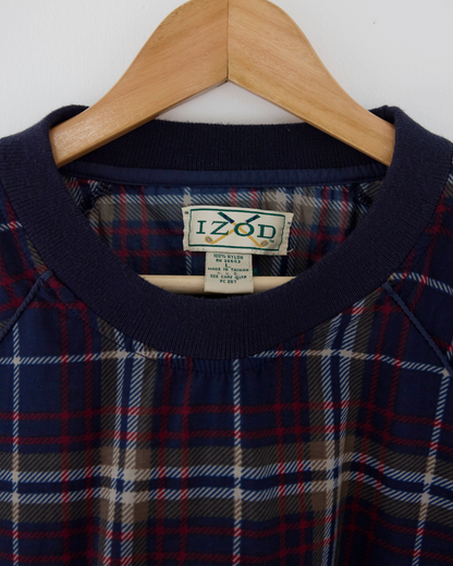 90s IZOD Multicoloured Plaid Windbreaker (L)