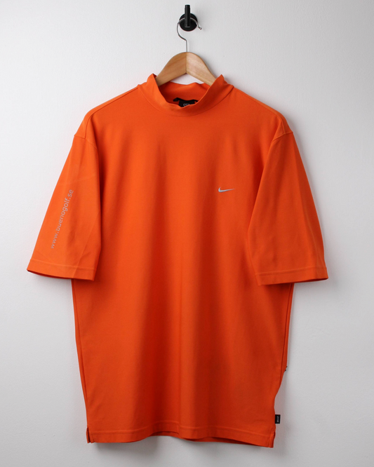 00s Nike Bueno Golf Orange Dri-Fit Mock Neck (L)
