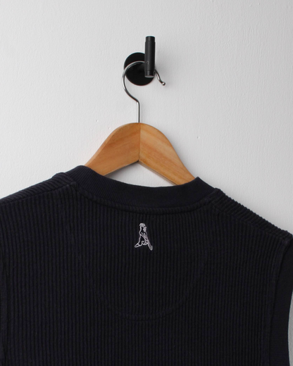 00s Ping ‘Mr Ping’ Logo Navy Ribbed Golf Vest (S)