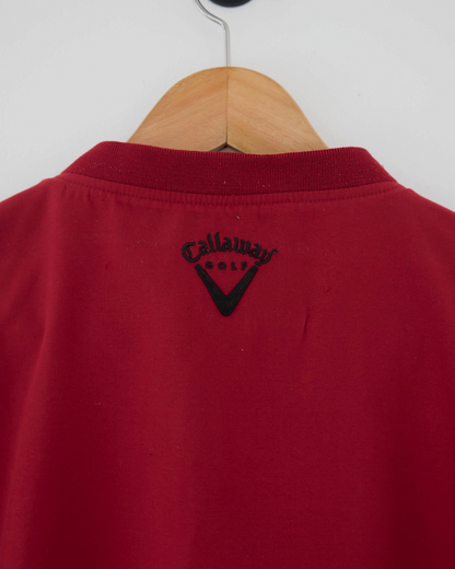 00s Callaway Burgundy Windbreaker Golf Vest (XL)