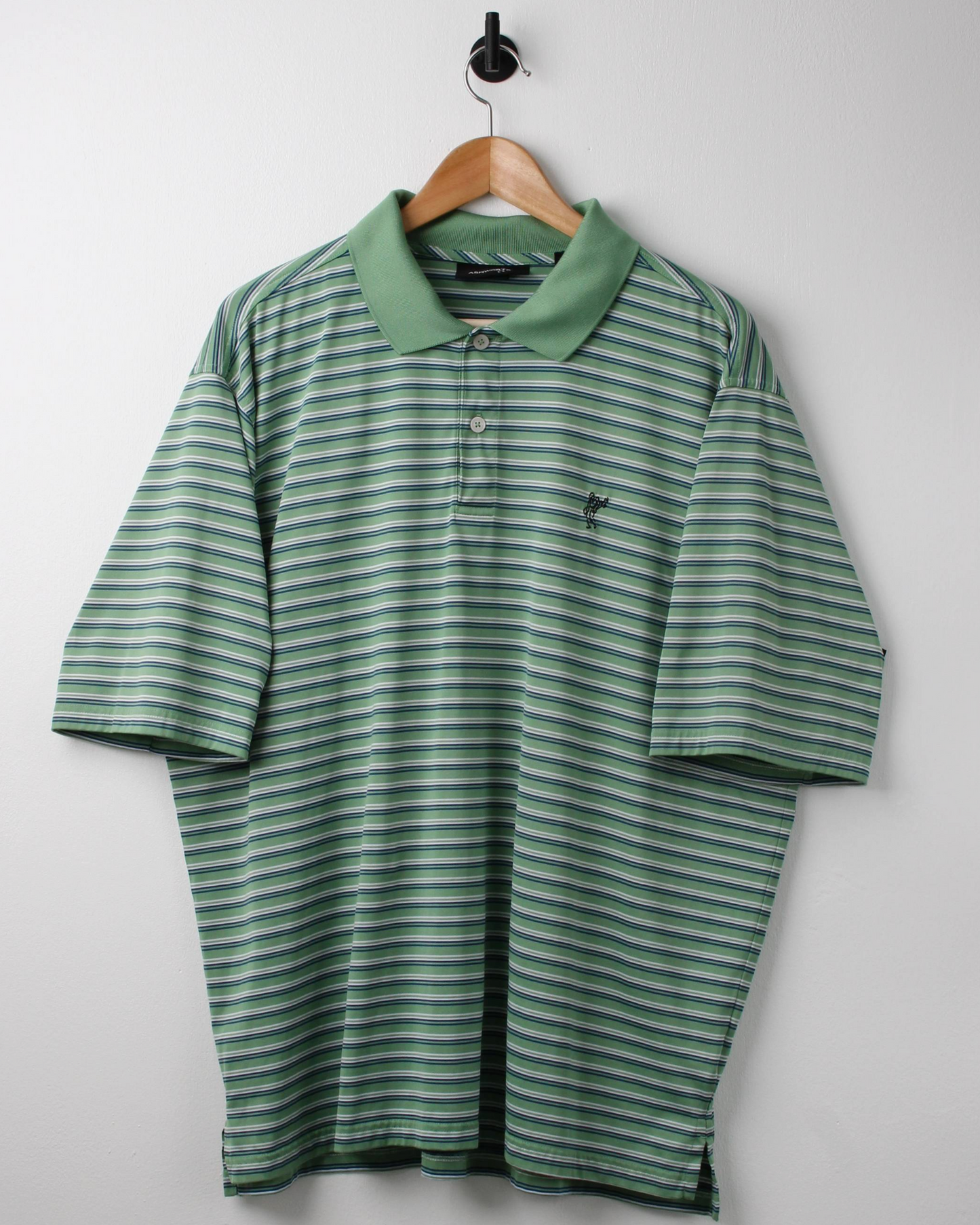 Modern Ashworth Green Striped Polo (XL)