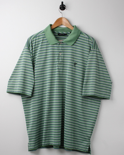 Modern Ashworth Green Striped Polo (XL)