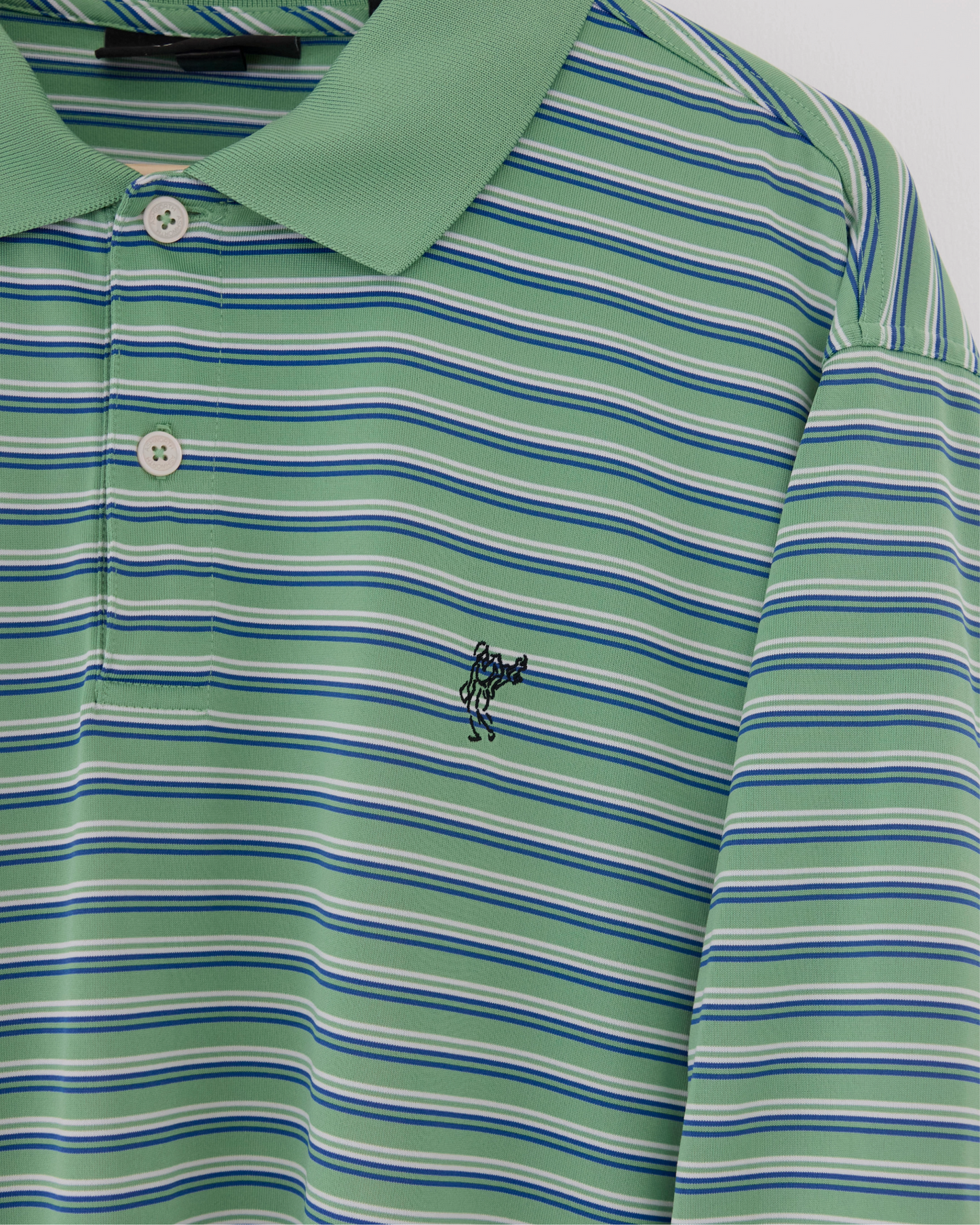 Modern Ashworth Green Striped Polo (XL)