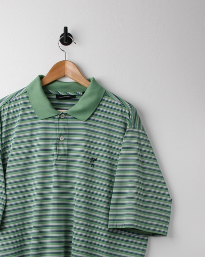 Modern Ashworth Green Striped Polo (XL)