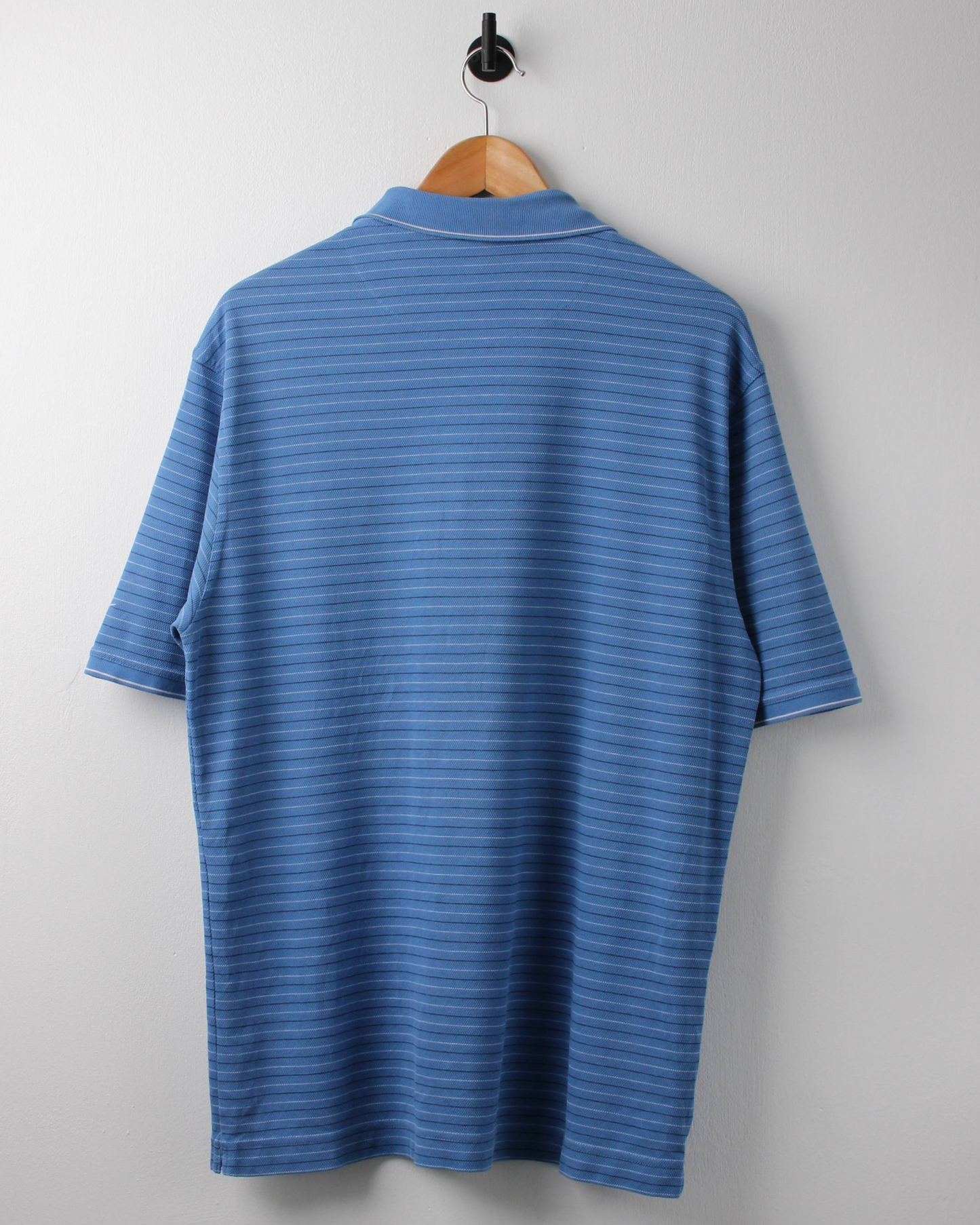 00s Nike Blue Striped Polo (M)