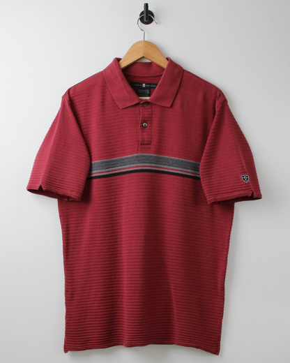 00s Nike Tiger Woods Burgundy Ribbed Polo (S)