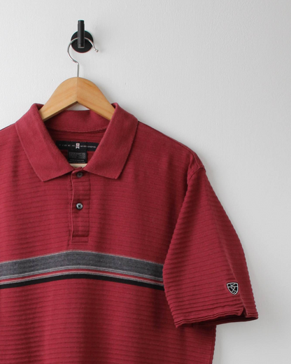 00s Nike Tiger Woods Burgundy Ribbed Polo (S)