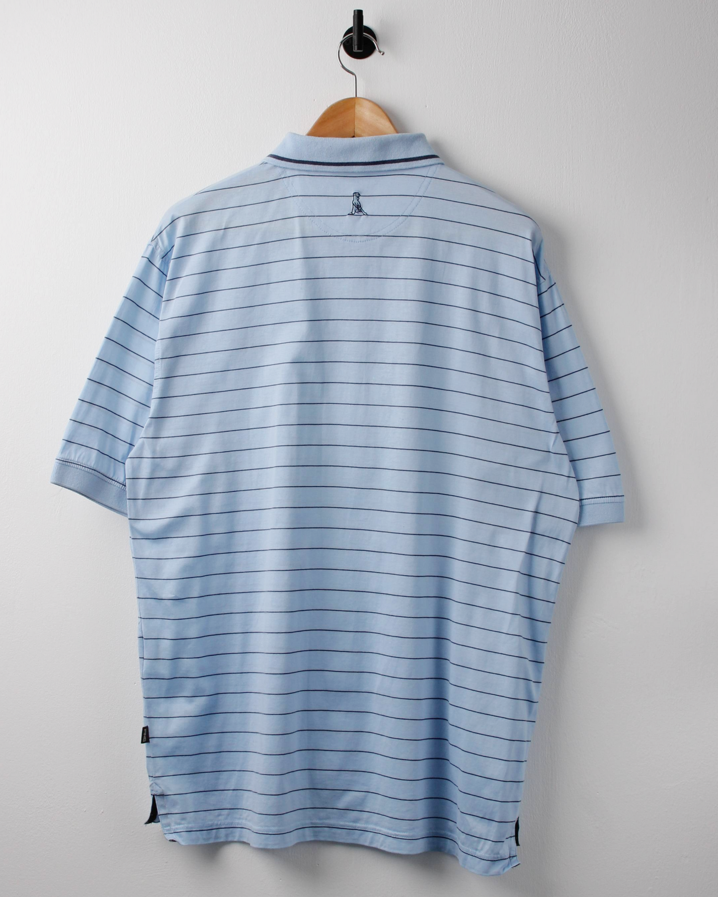 00s Ping Light Blue & Black Striped Polo (M)