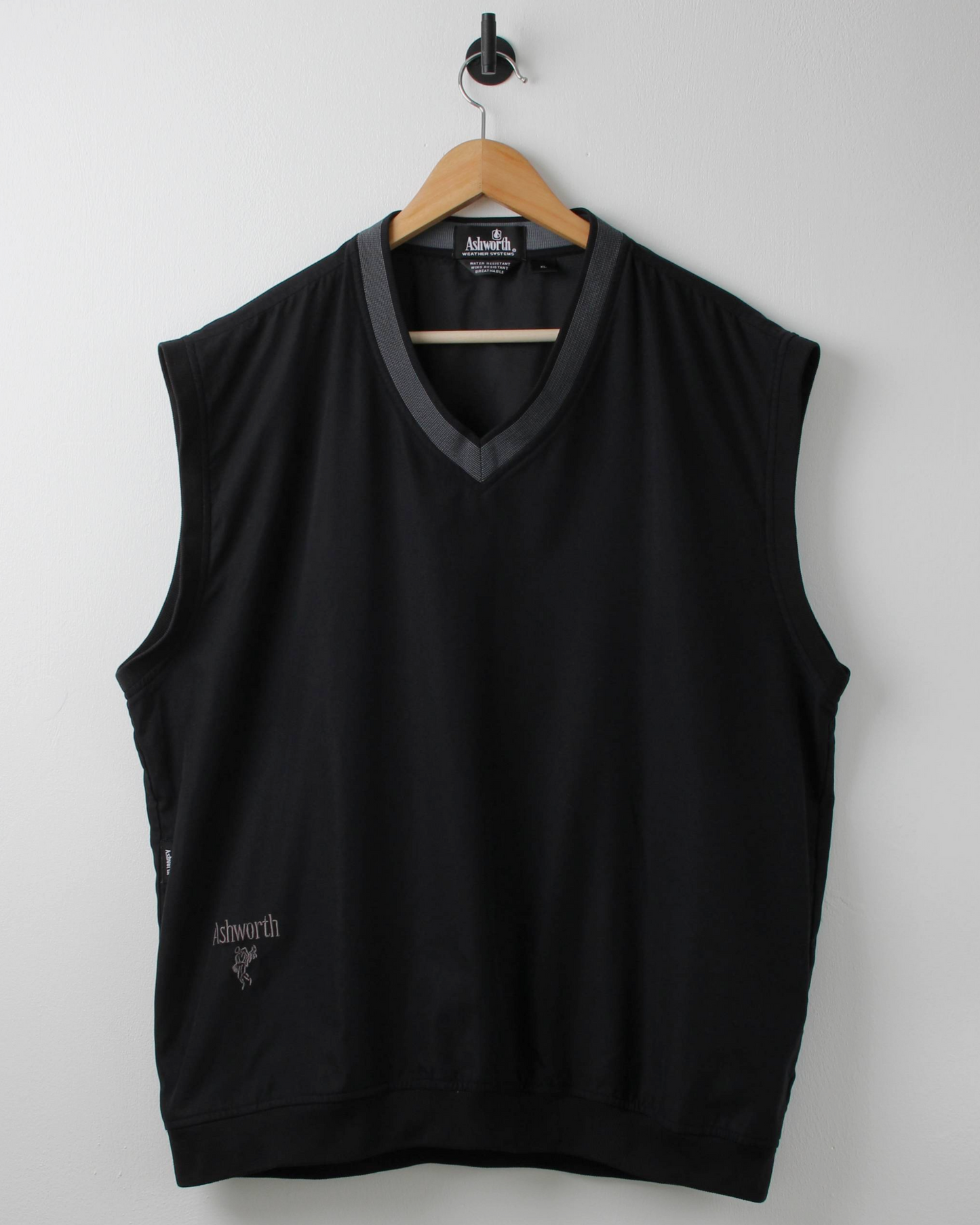 00s Ashworth Black & Grey Golf Vest (XL)