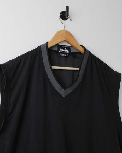 00s Ashworth Black & Grey Golf Vest (XL)