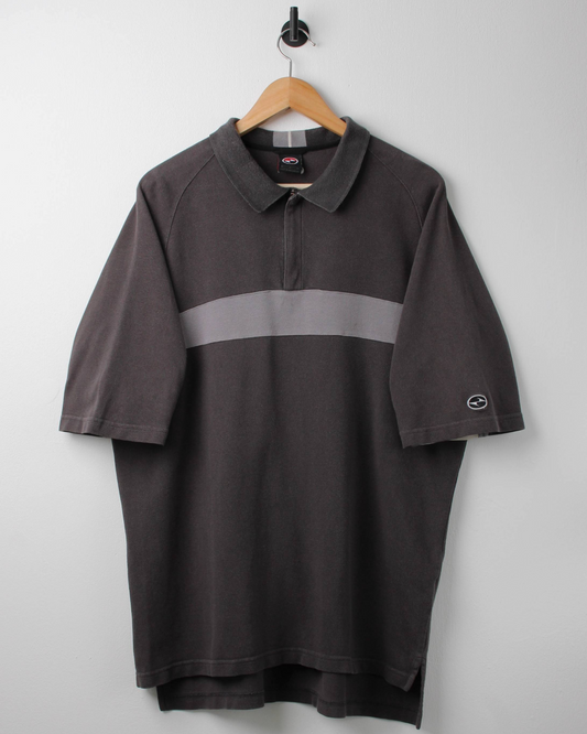 90s Nike Tiger Woods Yin Yang Charcoal Zipped Polo (L)